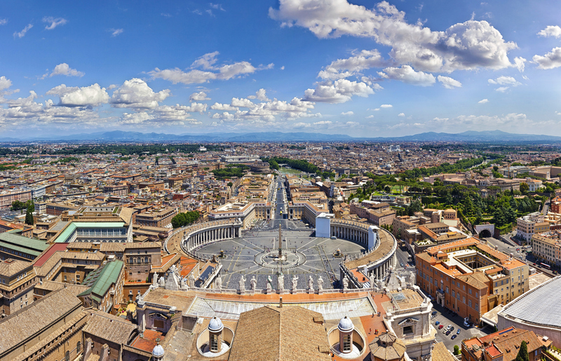 Blick über den Vatican und Rom