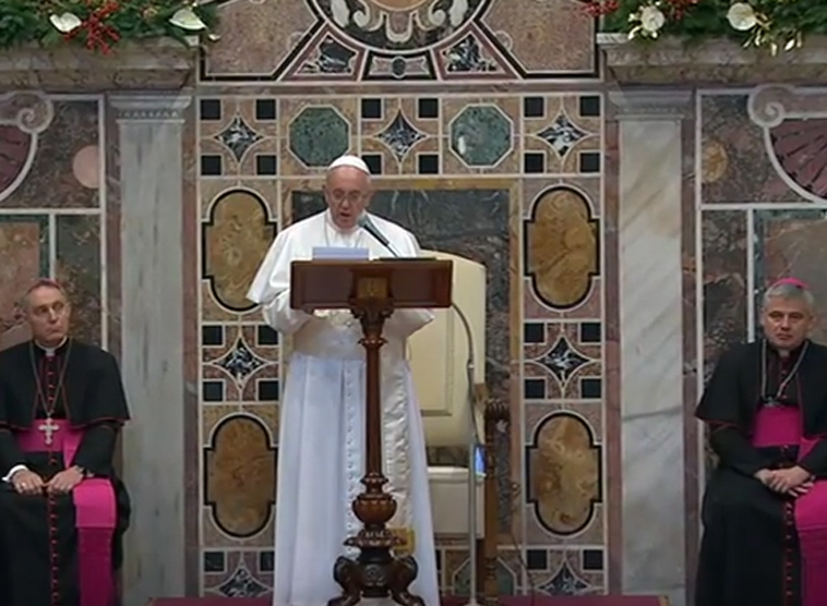 Papst Franziskus / screenshot ctv Ansprache an Diplomatisches Corps