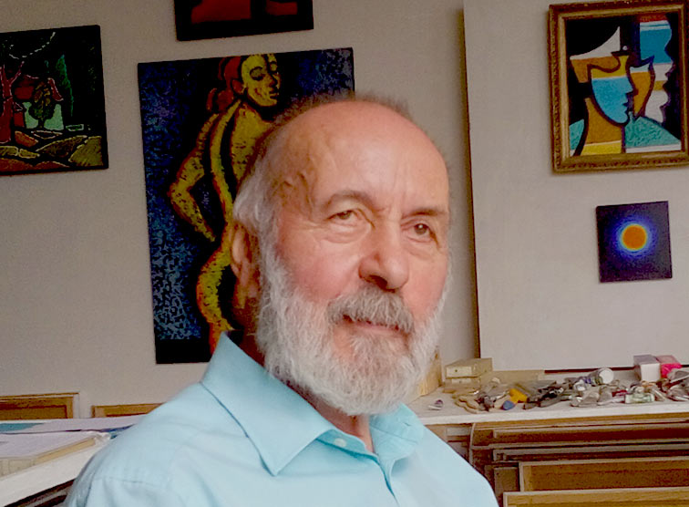 Gottfried Hula in seinem Atelier