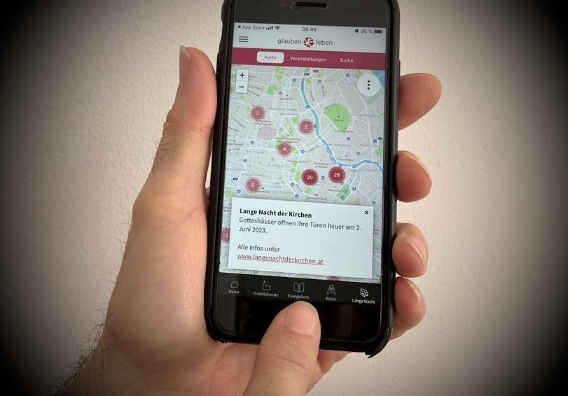 Kirchen-App geleitet durch die 'Lange Nacht der Kirchen'